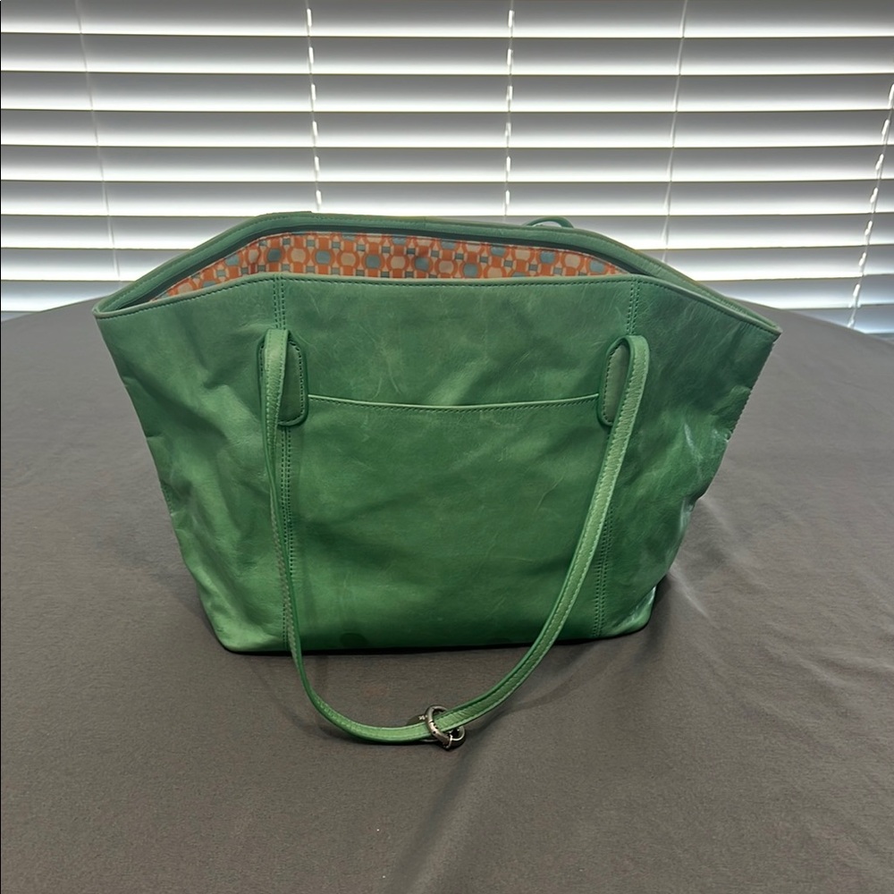 Green Leather Tote Bag